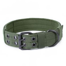 Nylon Anti-grind Dog Leash Collar (Option: Green-M)