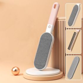 Double-Sided Clothing Pet Dust Hair Removal Brush Pet Hair Remover  Tool Hair Remover For Furniture (Color: Pink)