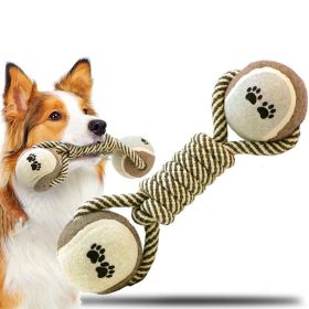 Pet Dog Toys For Large Small Dogs Toy Interactive Cotton Rope Mini Dog Toys Ball (Option: Gray)