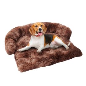 Dog Bed Mat For Couch - Non-Slip, Machine Washable (Option: 43x41x7inch-Tiedye Dark Coffee)